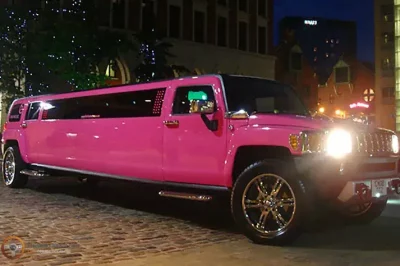 Pink Color Limousine For Prom