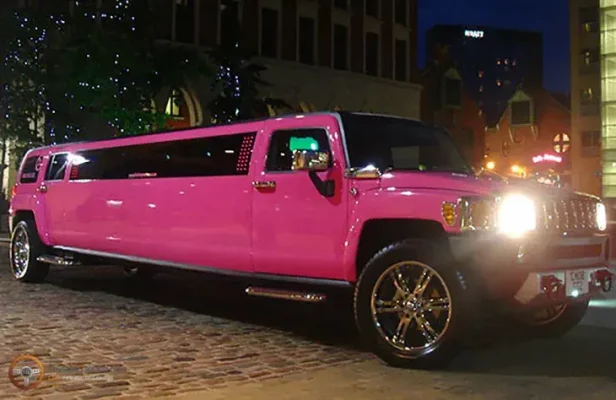 Pink Color Limousine For Prom!